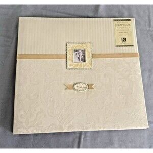 K & Company 12x12 Bordeaux Post-Bound Wedding Scrapbook Album 20pg Top Loading
